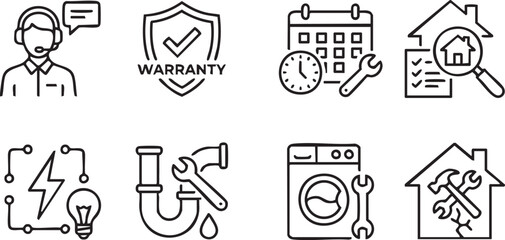 Fototapeta premium Medieval Castle Icons Set Vector Illustration for Web Design and Symbol Collection