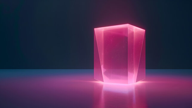 Glowing magenta geometric salt node dissolving into nothingness