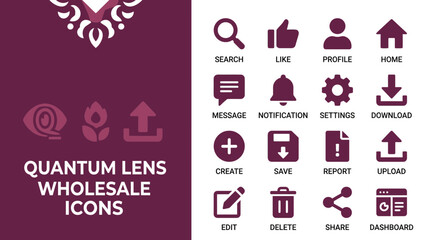 Fototapeta premium Digital Icons Set, UI Elements, Web Design