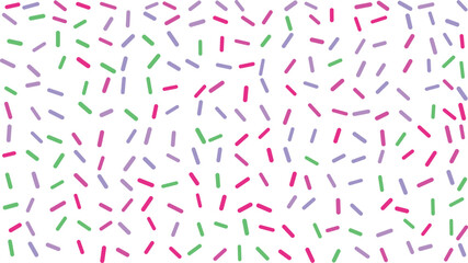 Fototapeta premium Abstract sprinkle pattern colorful dash marks on white background for modern design