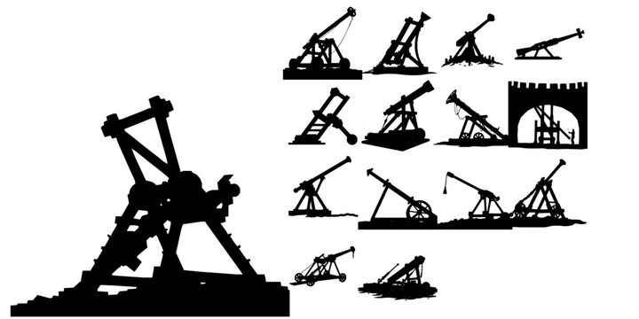 Medieval Catapult Silhouette