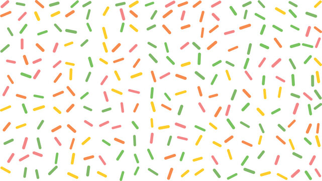 Colorful sprinkle pattern seamless repeat design for textiles packaging and digital surface decoration