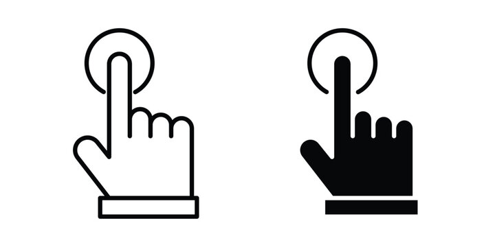 Interactive icon Silhouette and outline vectors