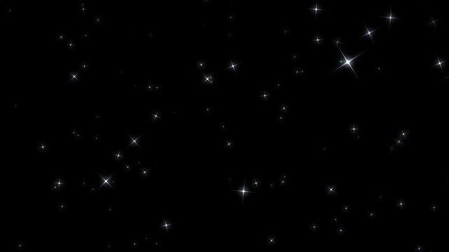 Elegant white glitter star trail and magical twinkle motion, sparkling fairy dust path, shimmering glow particles, fast glittering star lines, luxury flash transition on black screen background 4k