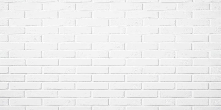 White Brick Wall Texture Vector Background with Smooth Surface and Minimal Modern Design for Architectural and Creative Concepts