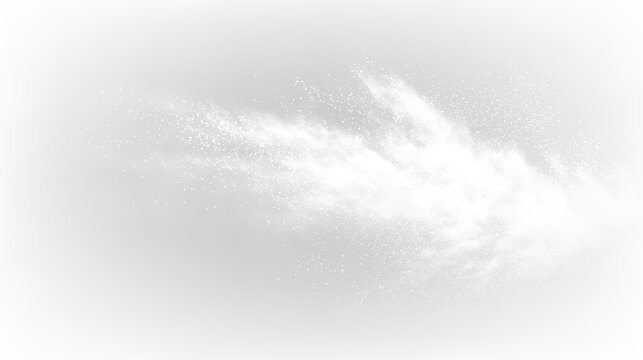 White dust particle sprite impact effect with misty edges isolated on transparent background for various graphic design needs, light overlay, PNG