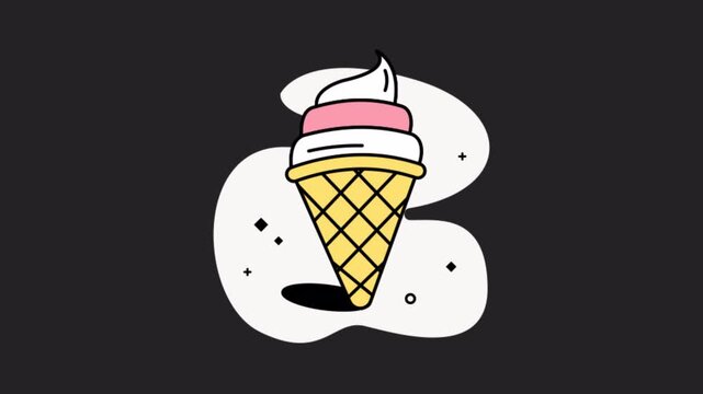 Ice cone Animation Alpha Channel
