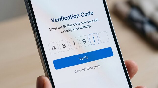 One Time Password Verification on Smartphone Screen