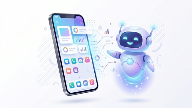mobile phone with social media icons