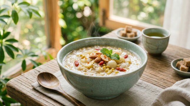 Lesser Heat Traditional Chinese Porridge with Grains and Fruits