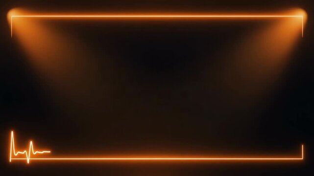 Shining limited offer typography centered in orange neon glowing frame