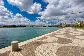 Fototapeta premium Mediterranean landscape of the Italian city of Olbia on the island of Sardinia