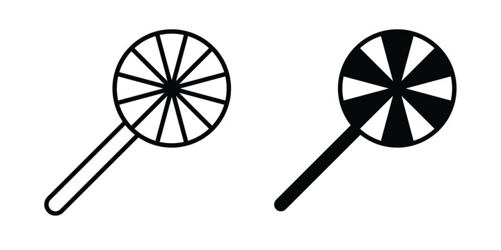 Candy icon design pack in black colour. icon drawings