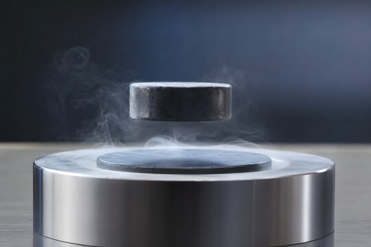 Levitating superconductor above magnet with cold vapor