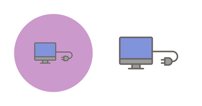 Monitor Cable Vector Icon