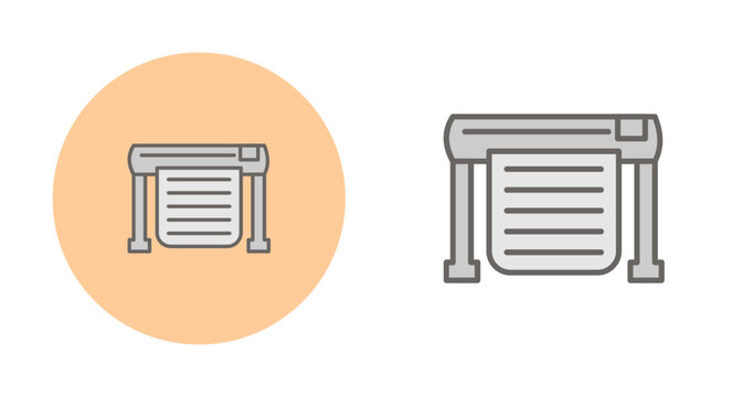 Large Format Printer Vector Icon