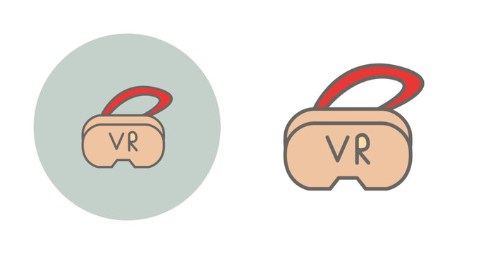 Virtual Reality Headset Vector Icon