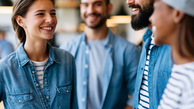 Anonymous woman businessmen and creative colleague in a funny conversation at a startup office with web design team, comic and happy team building moment concept, faceless,