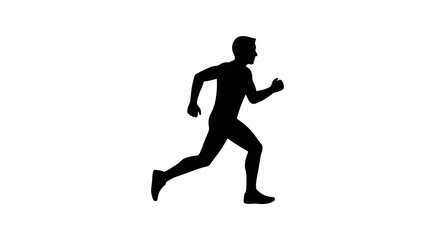 Obraz premium Man Running Silhouette Sports.
