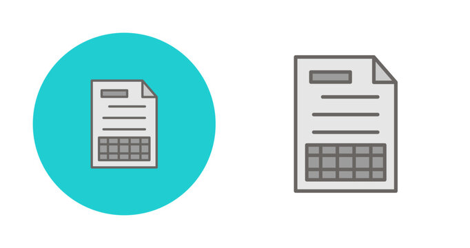 Spreadsheet Vector Icon