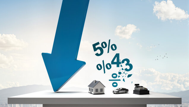 Interest Rate Down Arrow