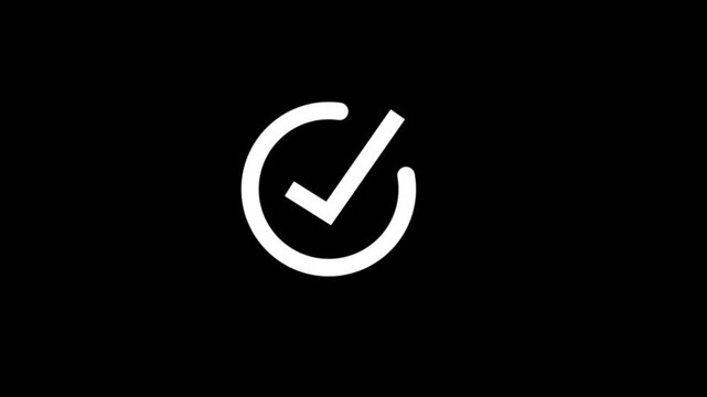 Task completion and approval process. Checkmark icons