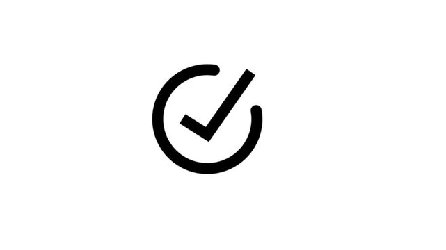 Task completion and approval process. Automated request submission workflow. Checkmark icons