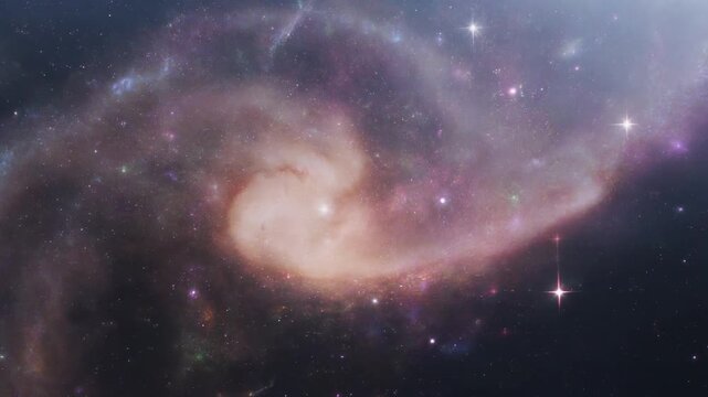Colorful cosmic nebula with swirling gas clouds and scattered stars, symbolizing deep space beauty and astronomical wonder.
