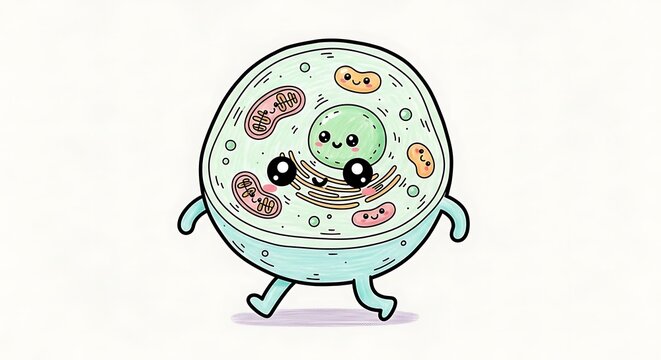Cute cartoon style illustration of a green sea turtle.