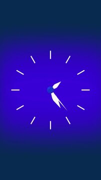 Digital clock animation with flame hand. Digital clock modern time display. Digital clock technology interface graphic on black background.