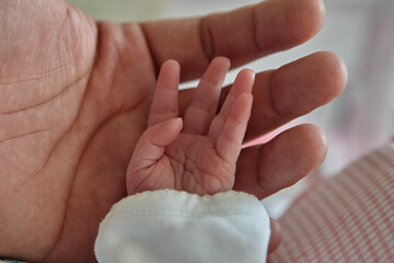 This is the precise moment a man becomes a father in the fullest sense — not at birth, but here, in this quiet, unhurried instant when a tiny hand finds his palm and holds on with a grip that, despite © Beto Santillan