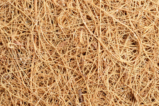 macro of coconut fiber mat background