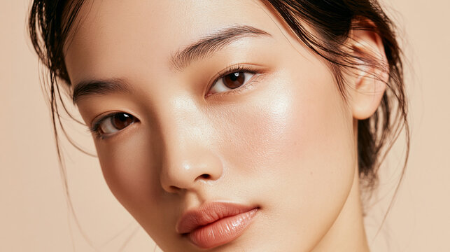 Asian Woman With Healthy Glowing Skin Beauty Portrait