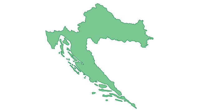 Croatia outline green