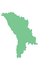Fototapeta premium Moldova outline green