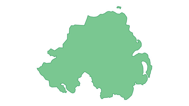 Northern Ireland outline green