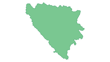 Obraz premium Serbia outline green 
