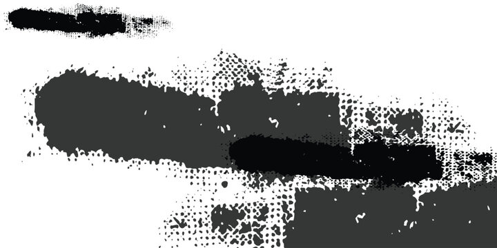 Distorted grunge layer error. Noise destroys texture. Vector trendy deformed glitch shape