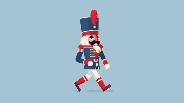 Nutcracker Soldier in Uniform Marching