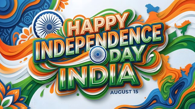 Vibrant india independence day celebration background