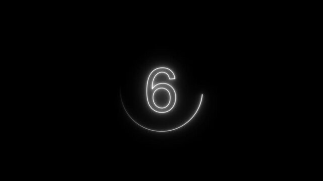 Neon bright glowing countdown timer from 11 to 0 seconds. Neon glowing countdown timer 11 second animation .interesting neon number animation. Stylish Neon Countdown Numbers 11 second block background