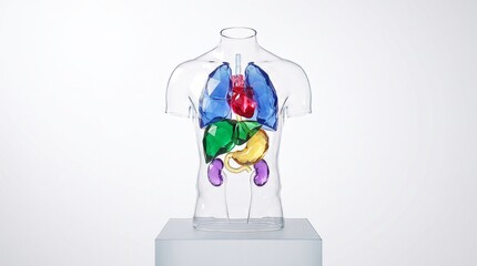 Obraz premium Colorful Anatomical Model of Human Organs