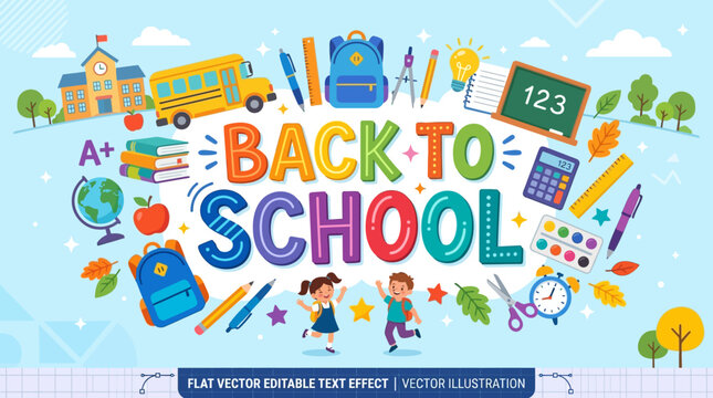 Back to School Supplies, Festive Kids, Education, Learning Elements