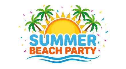 Obraz premium Summer holiday banner isolated on PNG backgeound.