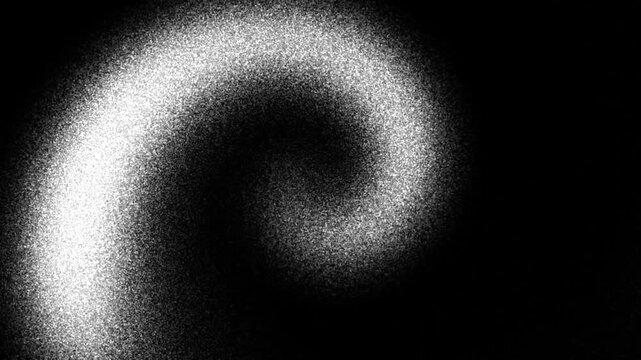 Dark VHS style monochrome psychedelic grainy gradient white flow wave on black, scary cover halloween party poster design. Retro. Flowing motion fluid animation. Grainy noise. Abstract fluid shapes