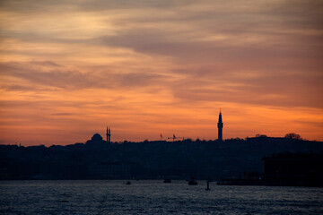 Fototapeta premium sunset in istanbul