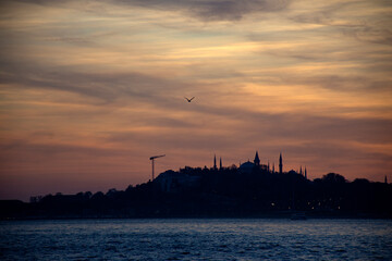Naklejka premium sunset in istanbul