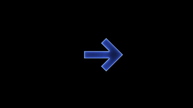 Modern blue arrow pointing right, sleek motion corporate branding, clean background, right arrow motion, animated arrow