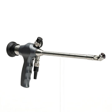 Modern medical endoscope instrument used for internal visualization and minimally invasive surgery procedures transparent background