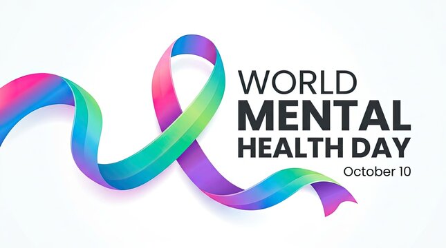 World mental health day awareness ribbon mental health matters october 10
